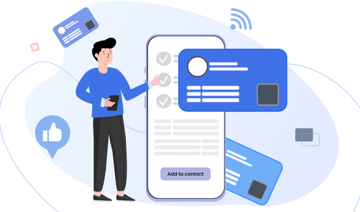 Digital vCard Illustration