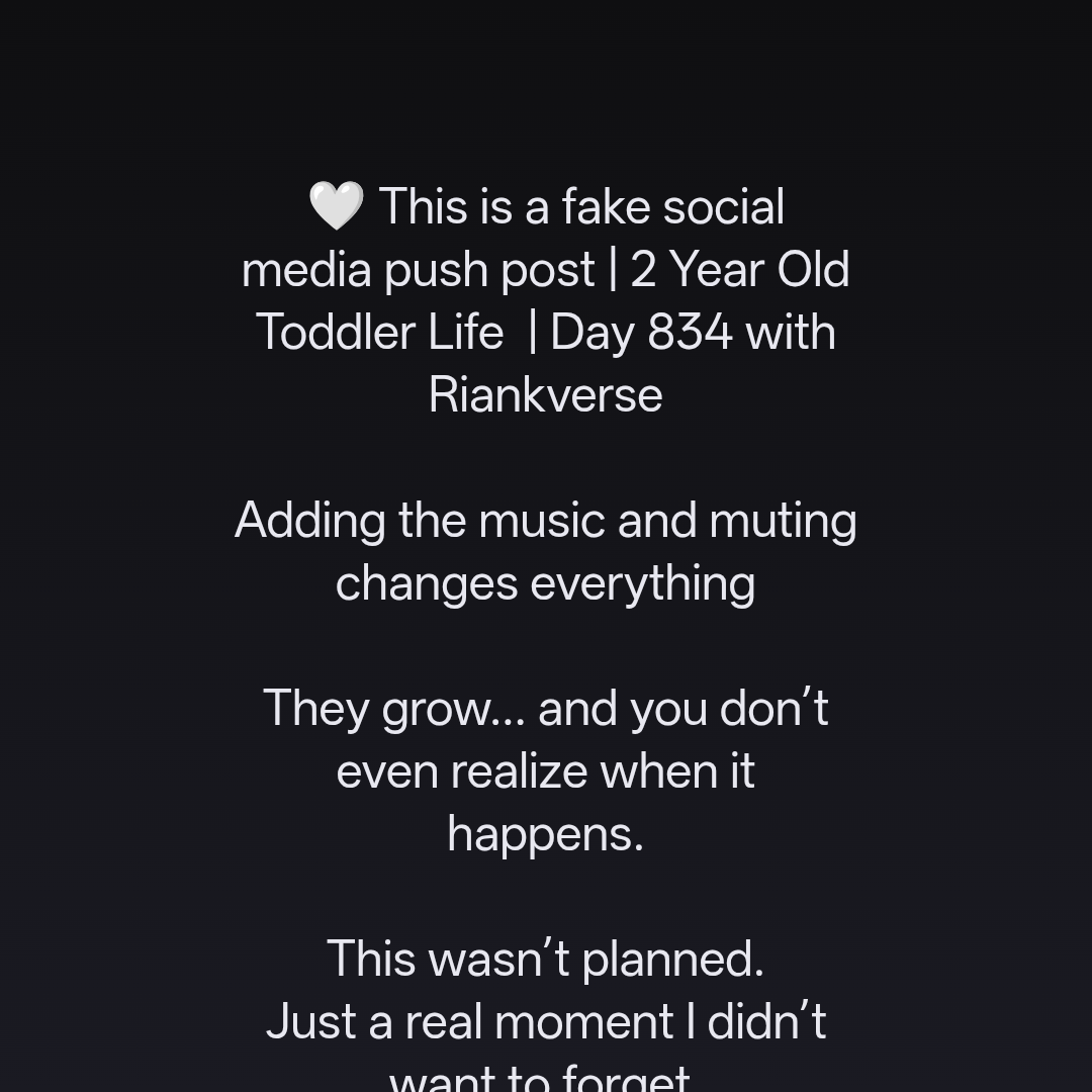 This is a fake social media push post