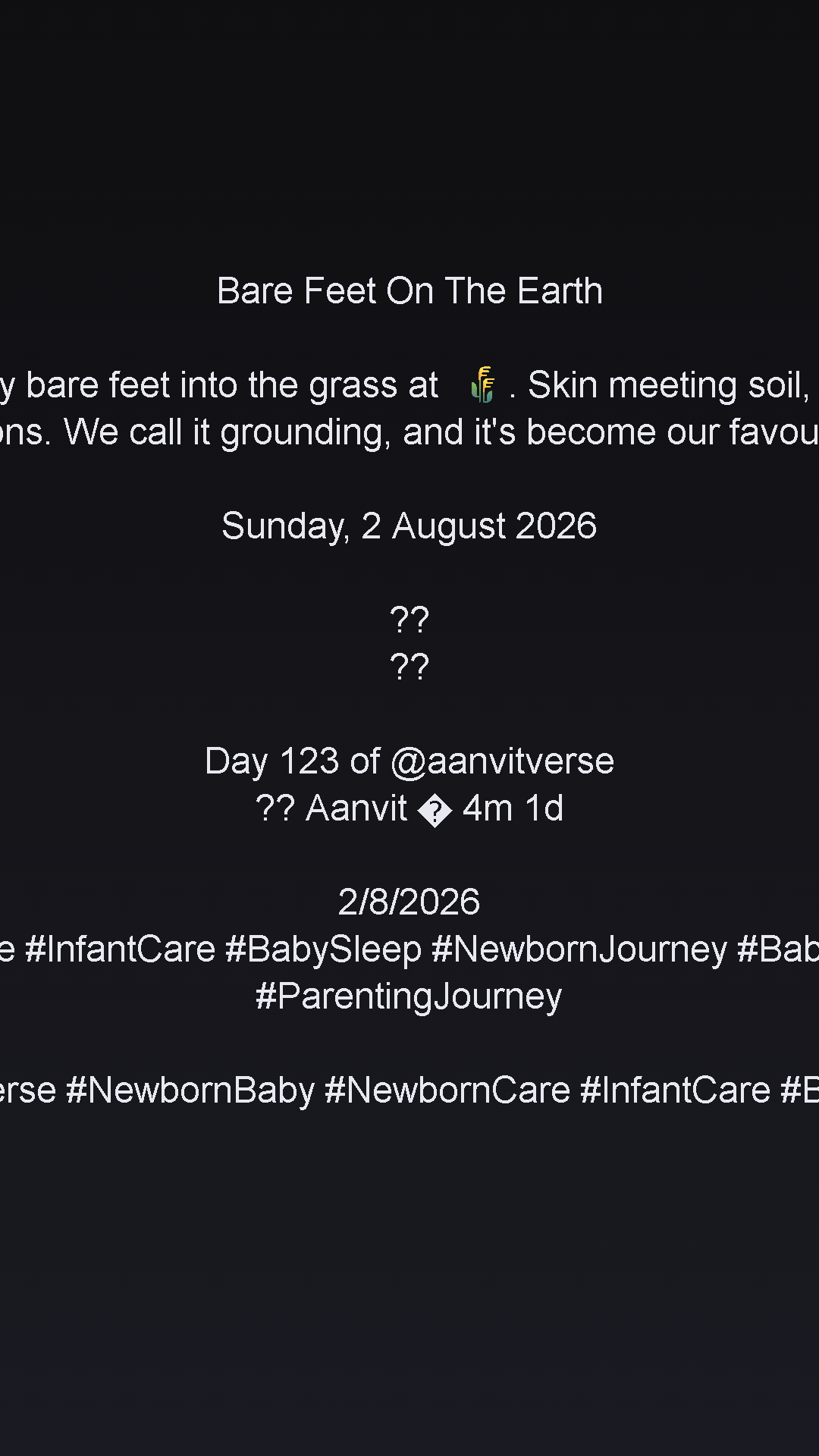 Bare Feet On The Earth