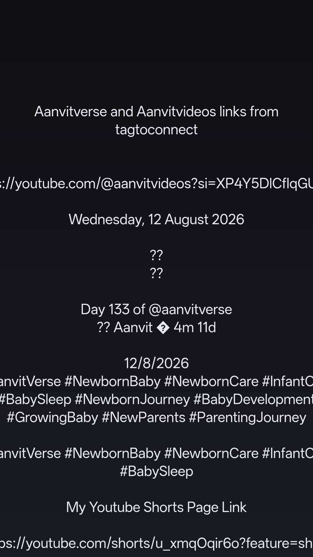 Aanvitverse and Aanvitvideos links from tagtoconnect