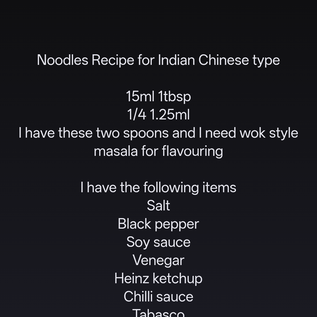 Noodles Recipe for Indian Chinese type